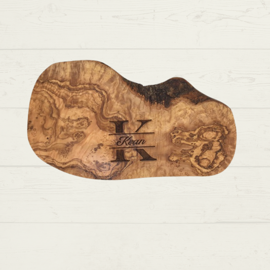 Custom Engraved Olivewood Natural Cut Board- Your Design