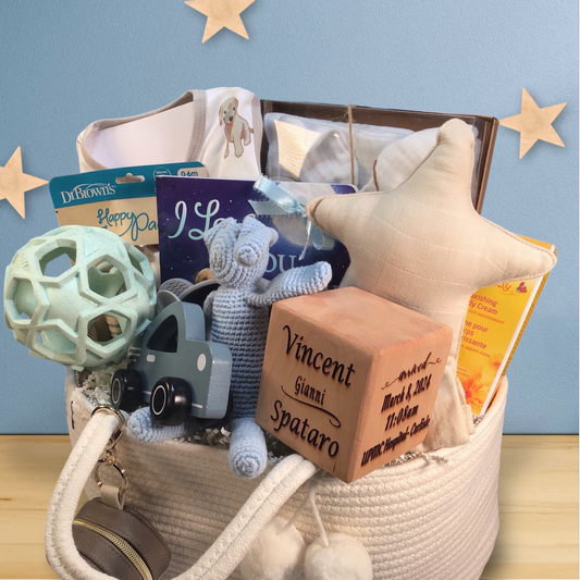 Luxury New Baby BOY Gift Basket