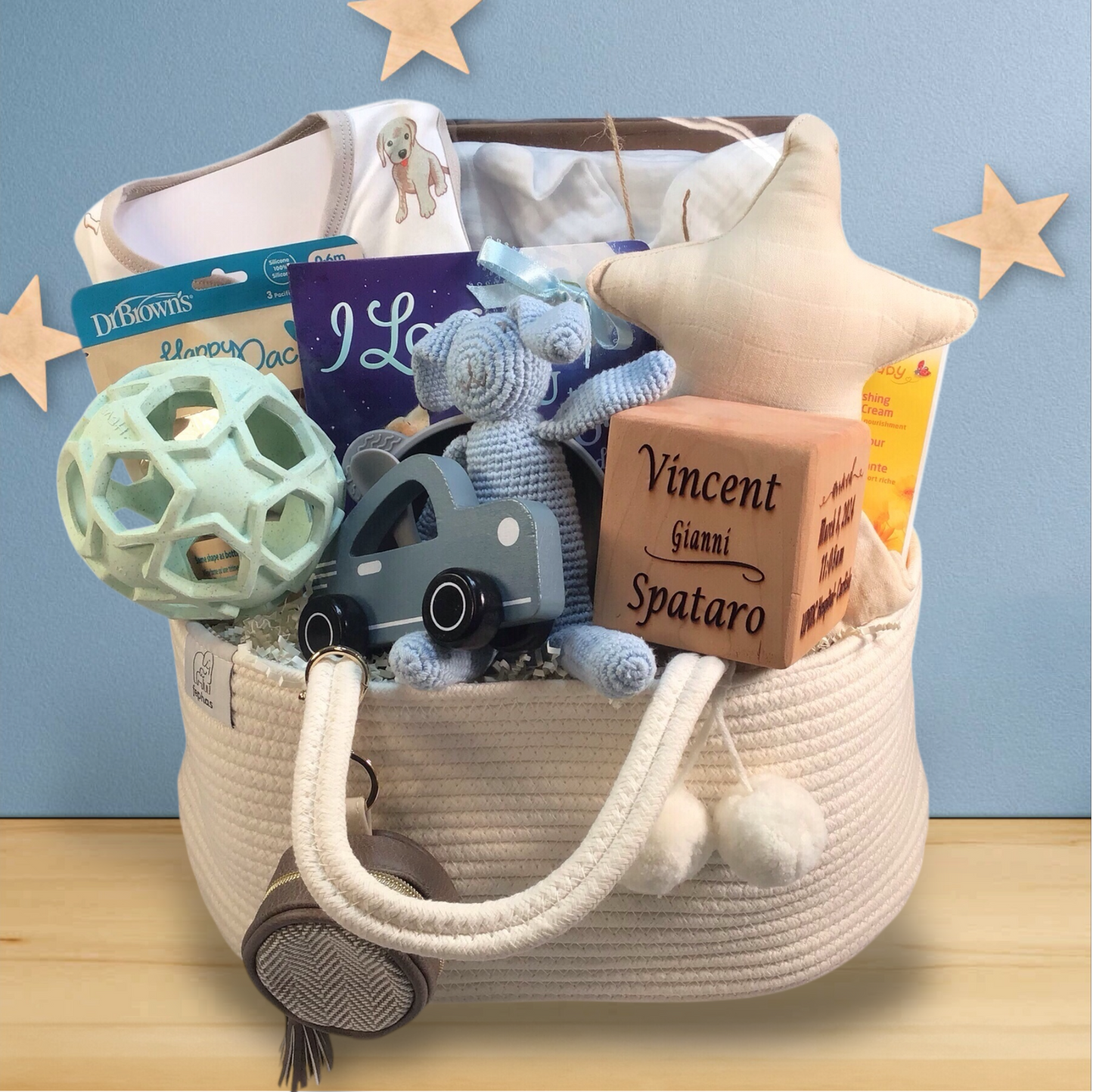 Luxury New Baby BOY Gift Basket