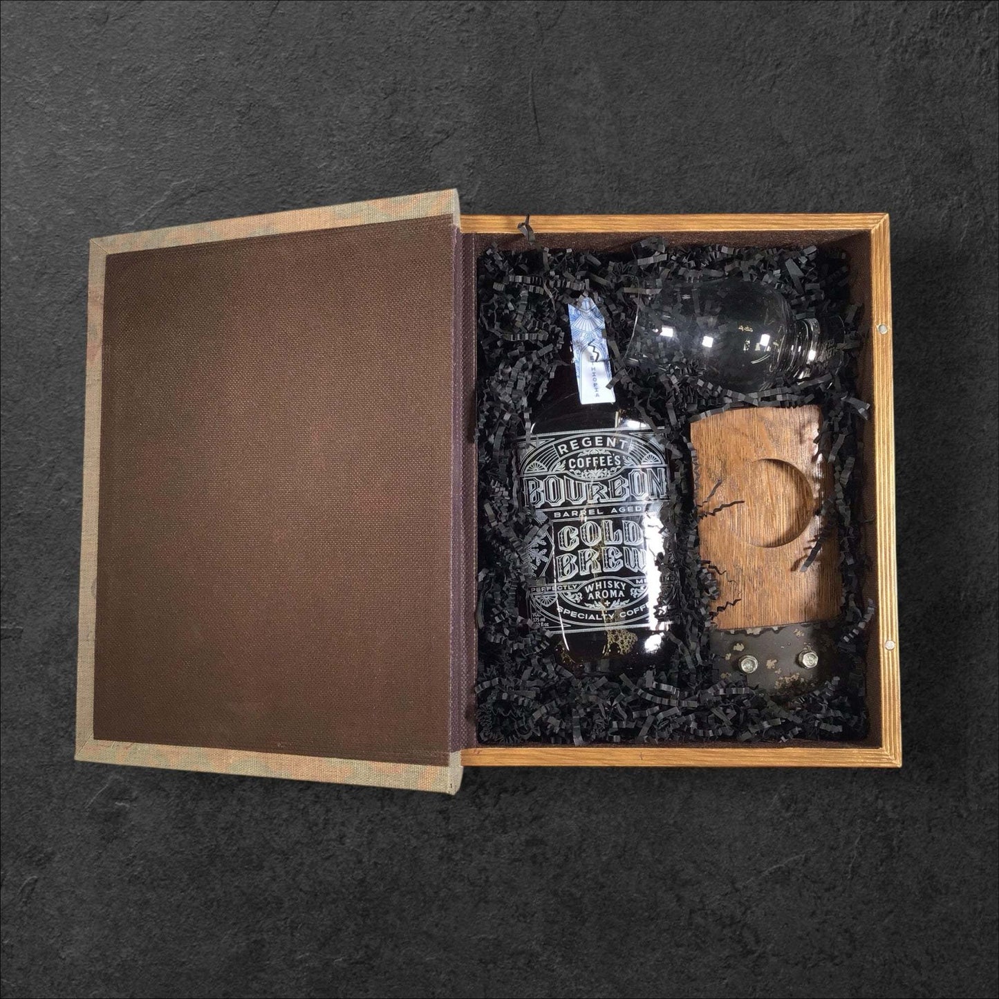 Bourbon Cold Brew in the Library