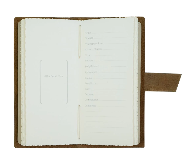 Leather Wine Log With Corkscrew