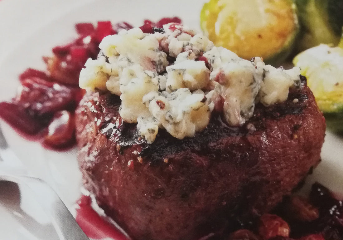 Peppered Filet with Cherry Port Sauce