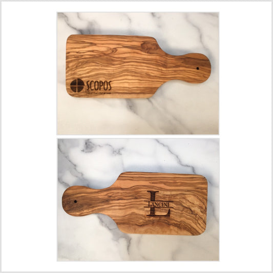 Custom Engraved Olivewood Handle Board- Your Design