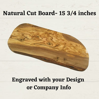 Custom Engraved Olivewood Natural Cut Board- Your Design