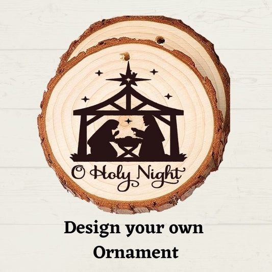 design your own wood slice ornament
