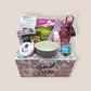 pink "good vibes" chemo care crate