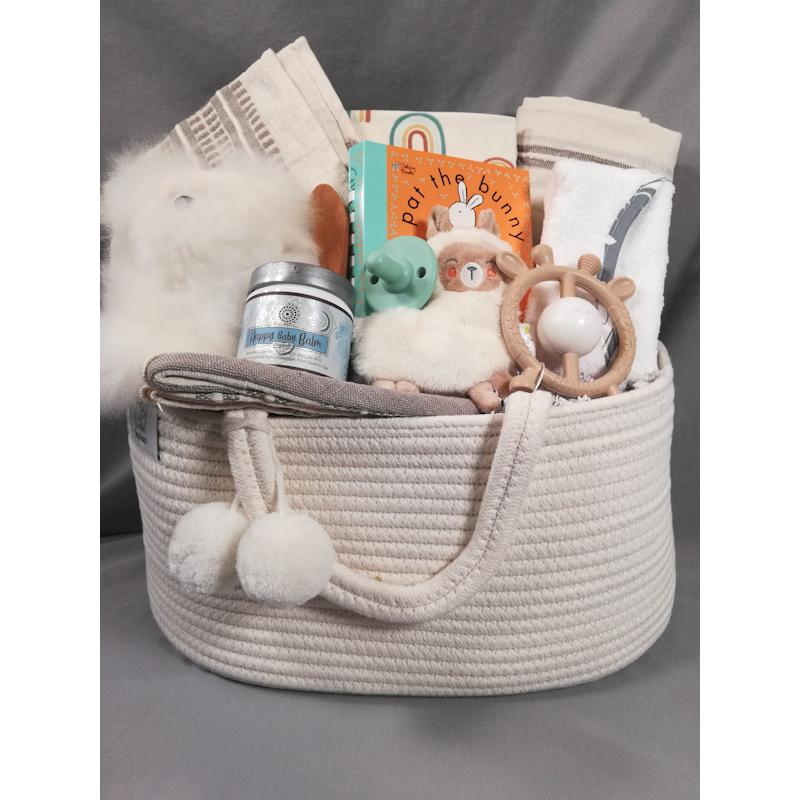 deluxe new baby neutral gift basket