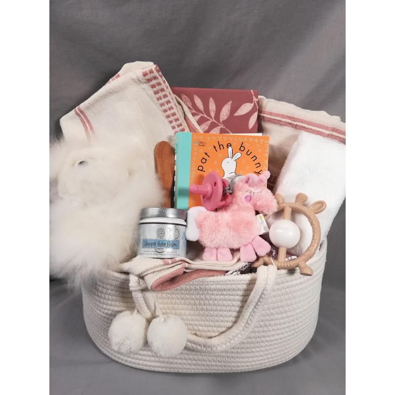 deluxe new baby girl gift basket